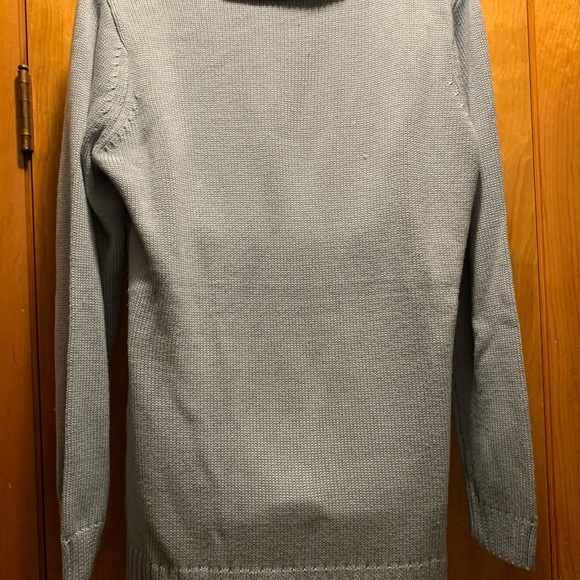 Calvin Klein long sleeve cable knit 100% soft acrylic blue turtleneck. Size L - Picture 2 of 3